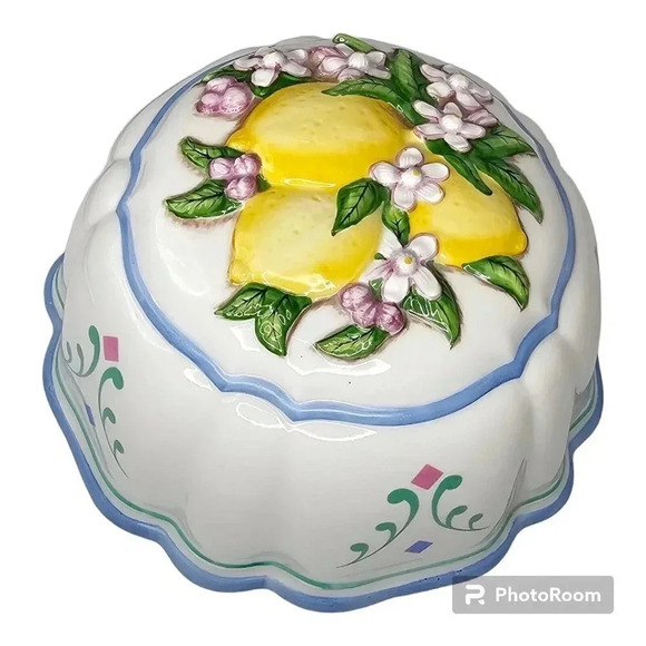 Le Cordon Bleu Franklin Mint Jello Mold LEMON DECOR Cottage WALL HANGING Ceramic - Picture 3 of 8